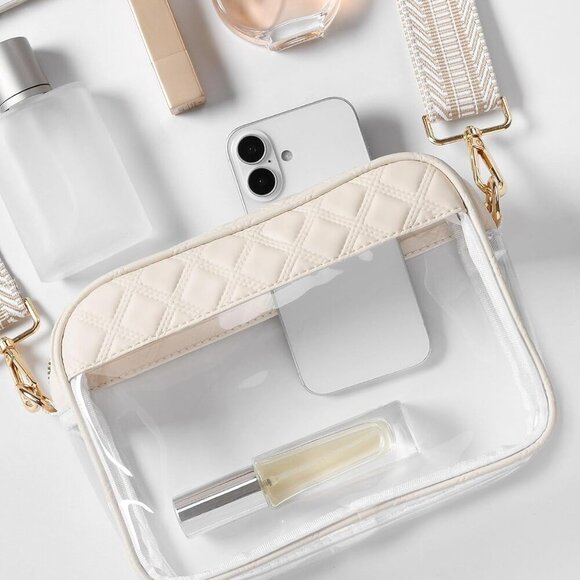 Waterproof Clear Crossbody Purse for Women - Perfect for Stadiums & Festivals - Picture 3 of 7